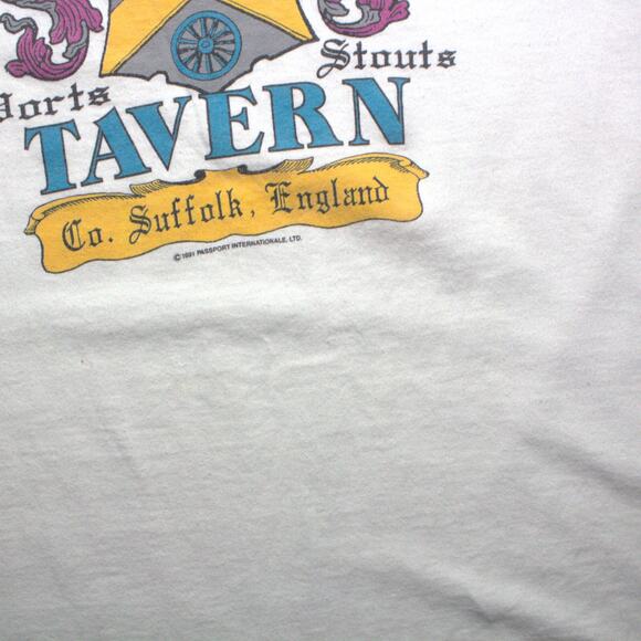 Rare English Tavern T-Shirt Co. Suffolk England Stouts Lagers Beer Vintage XL 91 - Picture 3 of 6